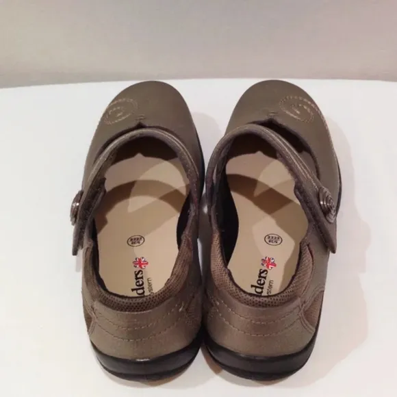 Padders Leather Mary Jane Pewter Poem US 7 EEE Wide (UK 5, EU 38) Padded Insoles