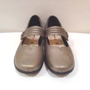 Padders Leather Mary Jane Pewter Poem US 7 EEE Wide (UK 5, EU 38) Padded Insoles
