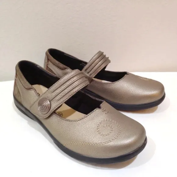 Padders Leather Mary Jane Pewter Poem US 7 EEE Wide (UK 5, EU 38) Padded Insoles