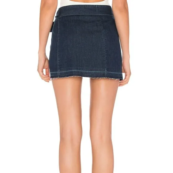 PAIGE Anette Wrap Skirt - Size Medium - Color: Dark Navy in Thorn