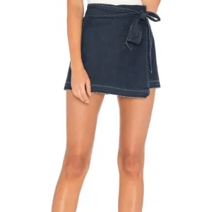 PAIGE Anette Wrap Skirt - Size Medium - Color: Dark Navy in Thorn