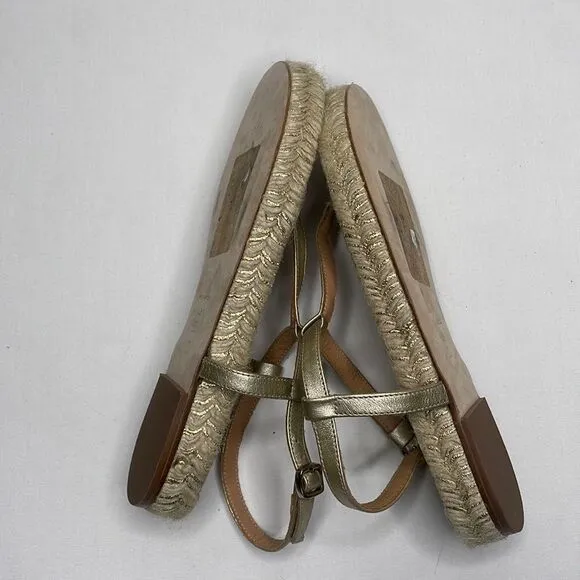 Paloma Barcelo Leather Strap Woven Ankle Strap Womens Sandals Size 36