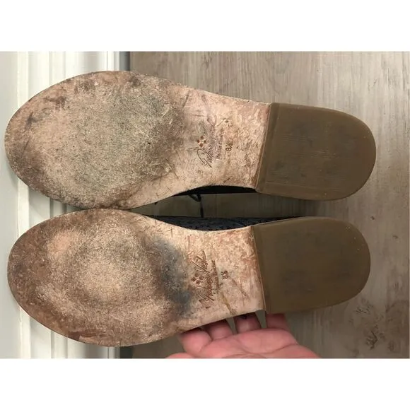 Patricia Nash Sofia Perforated Oxford Flats sz 8.5 Italian Preppy Work