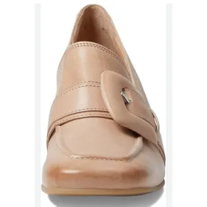 Paul Green Z7948* Neutral Sabbia Leather Robin Heel Shoes Size US 7.5 Loafers