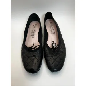 Paul Mayer Attitudes Ballet Flat Women 6.5 Leather Quilted Black
