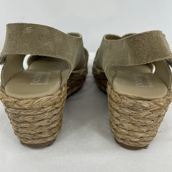 Pedro Garcia Tan Espadrilles with Suede Straps SIZE 8.5