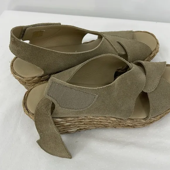 Pedro Garcia Tan Espadrilles with Suede Straps SIZE 8.5