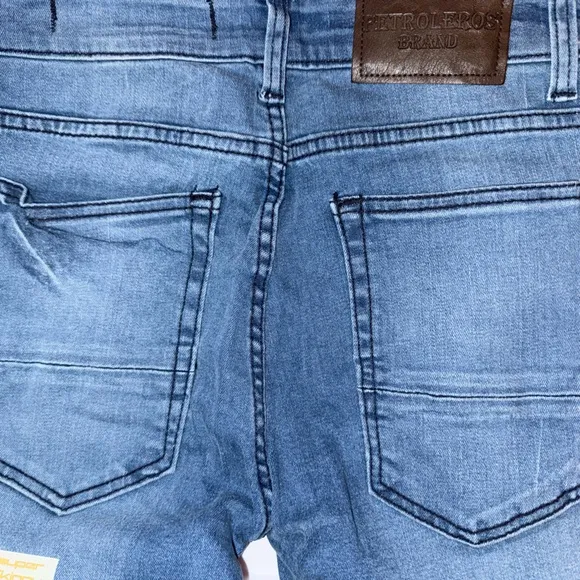 Petroleros Brand Super Skinny Stretch Jeans | Size 30x32 | Two-Tone Fade Denim