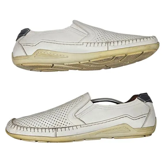Pikolinos Men's Azores Leather Moccasin Espuma White 06H-3126  EU 46 | US 12