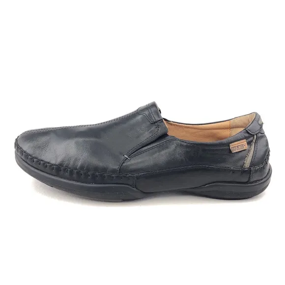 Pikolinos San Telmo Black Leather Slip on Loafers EUR 44