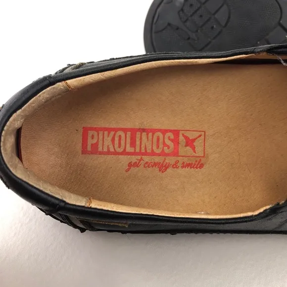 Pikolinos San Telmo Black Leather Slip on Loafers EUR 44