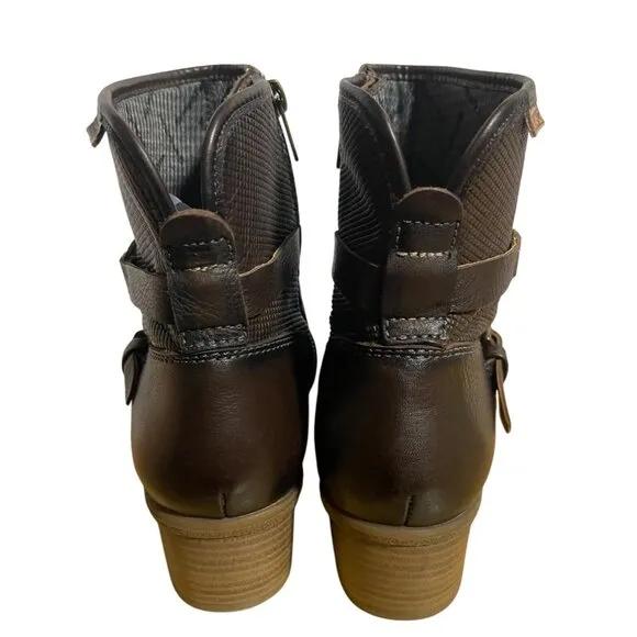 Pikolinos Womens Zaragoza Leather Ankle Boots size 40 EU 9.5 US Dark Brown