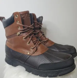 POLO RALPH LAUREN Cain Brown Duck Fleece Lined Lace Up High Boots Size 13D Men