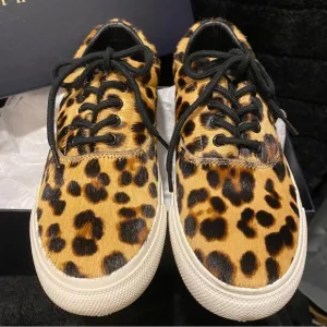 Polo RL Leopard Print Sneakers with Black Laces -Made in France
