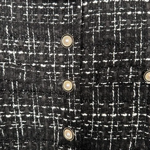 POMANDER PLACE Black Tweed Stacie Dress