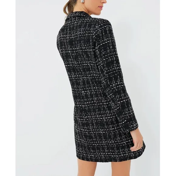 POMANDER PLACE Black Tweed Stacie Dress