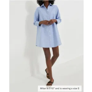 POMANDER PLACE Chambray Harris Shirt Dress XL