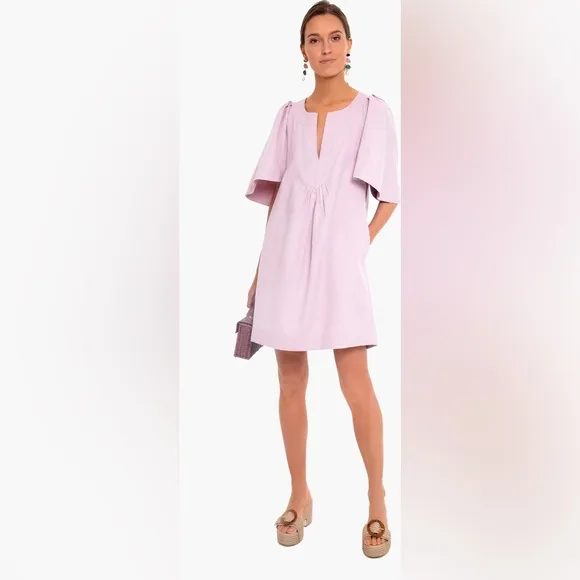 Pomander Place Finley Flutter Sleeve Mini Dress Lilac Light Purple Medium M