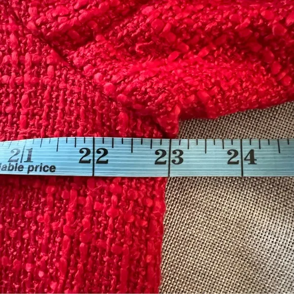 Pomander place red black coco tweed bow mini dress size large