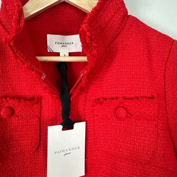 POMANDER PLACE Red Tweed Ophelia Dress