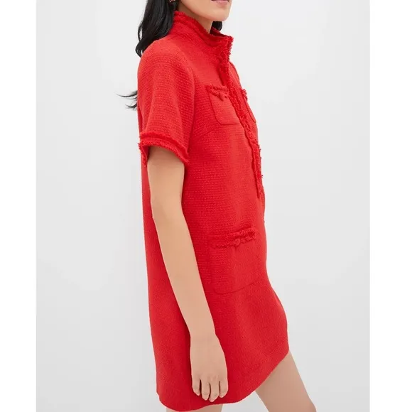 POMANDER PLACE Red Tweed Ophelia Dress