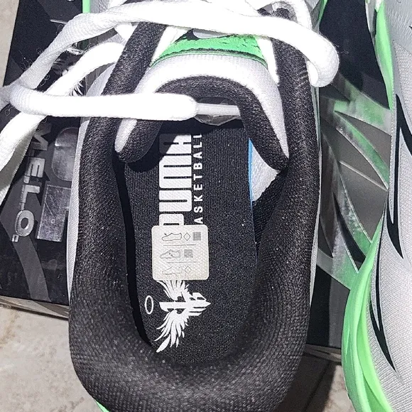 Puma Black and Green Sneakers