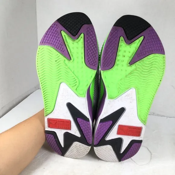 Puma RS Bold Fluorescent Sneakers White Green Purple Size 7C