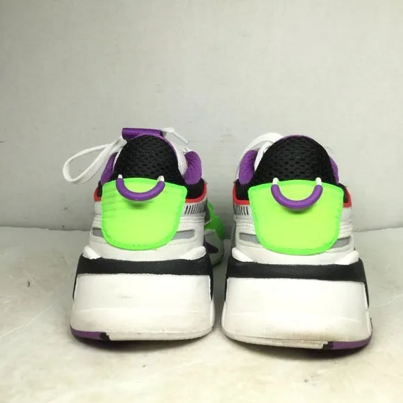 Puma RS Bold Fluorescent Sneakers White Green Purple Size 7C