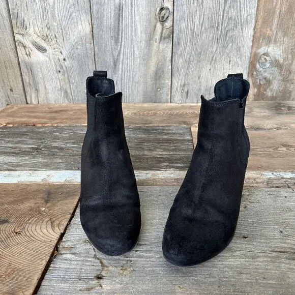Rag &amp; Bone Devon Chelsea Style Heeled Ankle Boot Black Suede Size EU 37, US 7M
