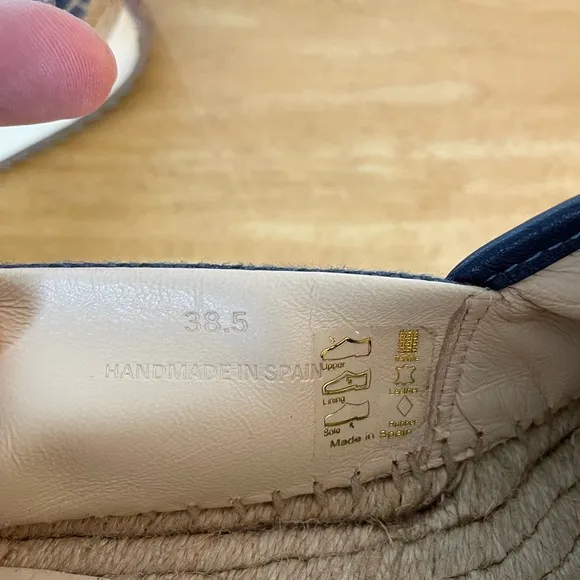 Rag and Bone Womens Denim and Stripes Espadrilles Euro 38.5