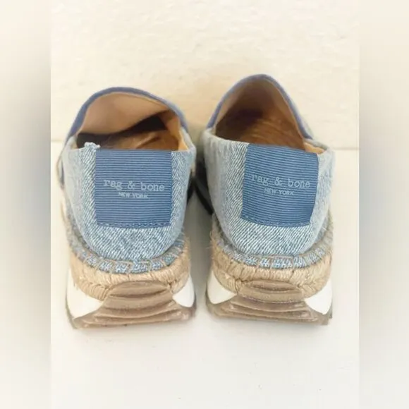 Rag and Bone Espadrille Runner - Light Denim. Fisherman esthetic style. 40/9