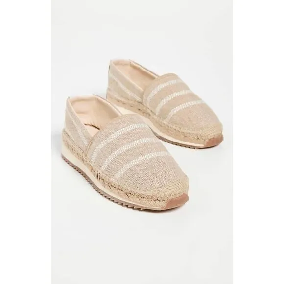 Rag&amp;Bone white stripes, beige espadrille S53, 8.5M