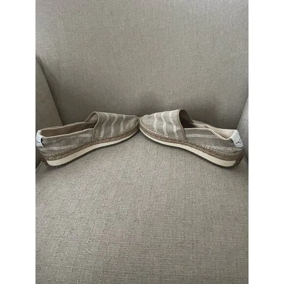 Rag&amp;Bone white stripes, beige espadrille S53, 8.5M