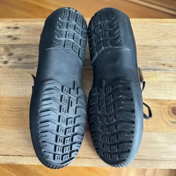 Ralph Lauren Blue Label: Black Leather Rubber Sole Duck Country Loafer Size 6