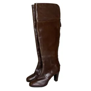 Ralph Lauren Brown Leather Over The Knee‎ Boots Size 9M