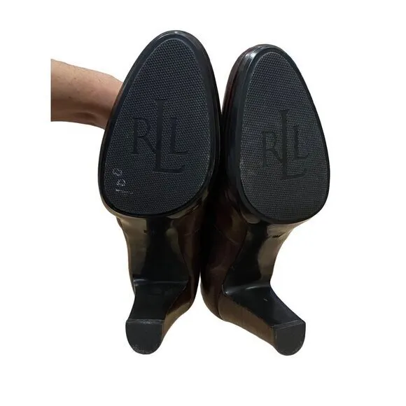 Ralph Lauren Brown Leather Over The Knee‎ Boots Size 9M