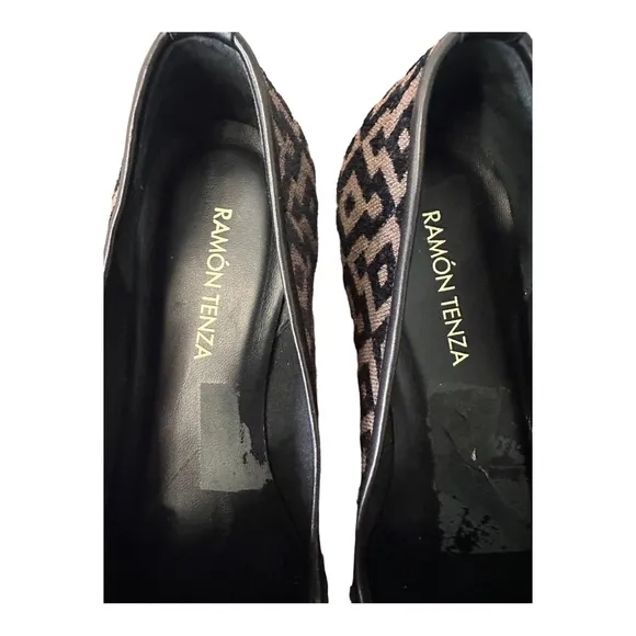Ramon Tenza Geometric Print Loafers / Flats, Size 8.5N