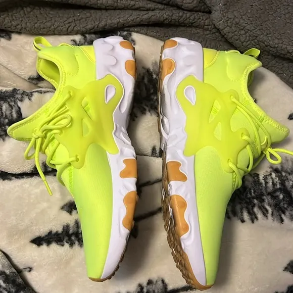 🔥RARE NIKE VOLT YELLOW/GREEN/GUM PRESTO REACT SZ 12 EXCELLENT