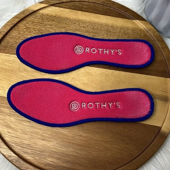 RARE Rothy’s The Flat Hot Pink Blue Round Toe Magenta Ballet Flats Retired -Sz 5