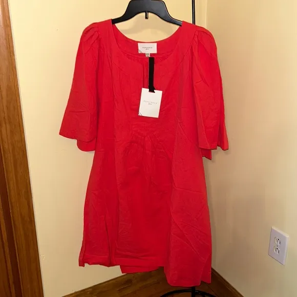 Red Finley Flutter Sleeve DressPOMANDER PLACE