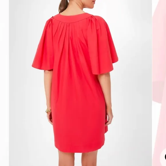 Red Finley Flutter Sleeve DressPOMANDER PLACE