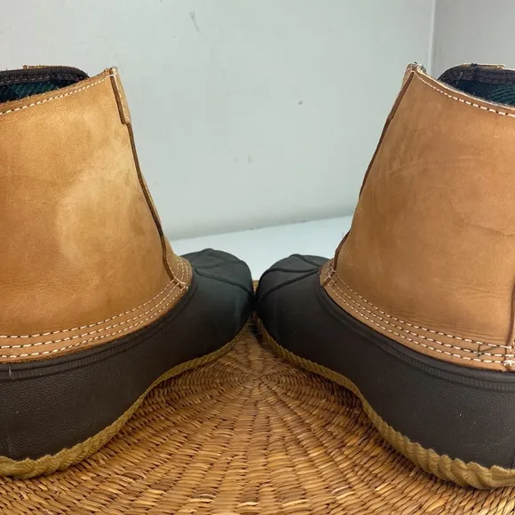 REDHEAD THINSULATE MENS 200 GRAM FRONT ZIP DUCK BOOTS SZ 6 BROWN/TAN LEATHER