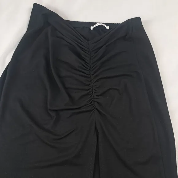 Reformation Black Stretch Midi Womens Skirt Size M