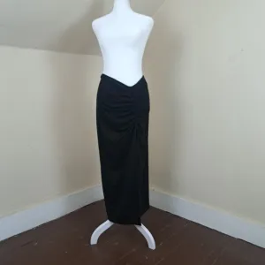 Reformation Black Stretch Midi Womens Skirt Size M