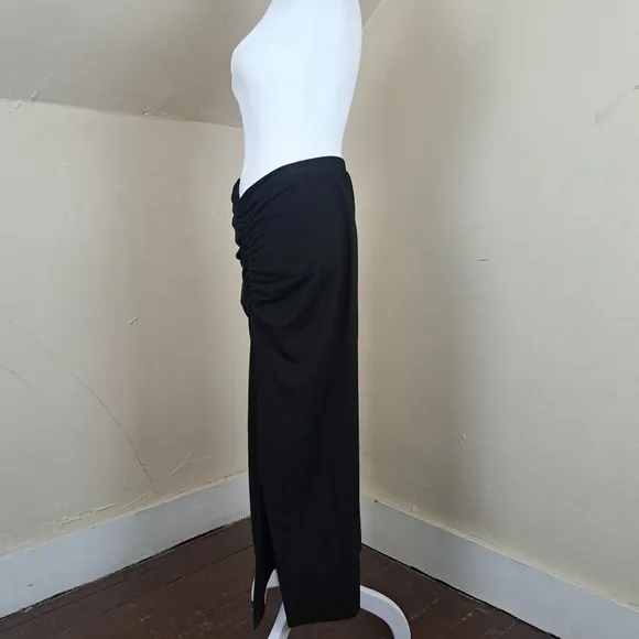 Reformation Black Stretch Midi Womens Skirt Size M