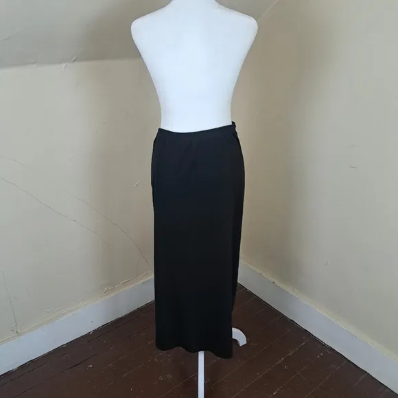 Reformation Black Stretch Midi Womens Skirt Size M