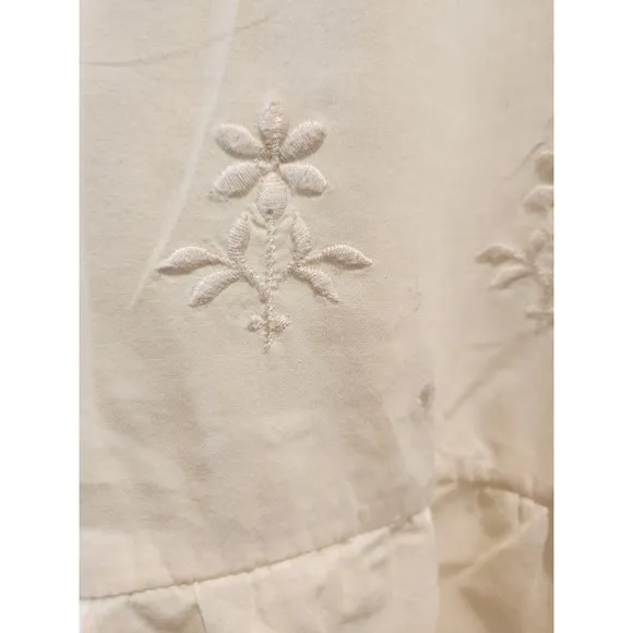 Revolve The Great the Dolly Eyelet Tiered Dress Embroidered Details Cream Size 2