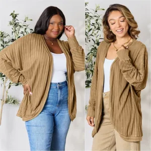 Ribbed Haven Cardigan - Tan