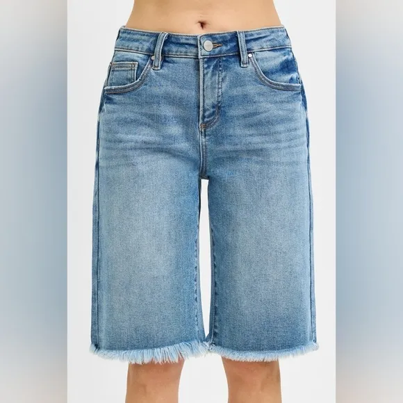 RISEN Tummy Control Mid Rise Fit Bermuda Shorts