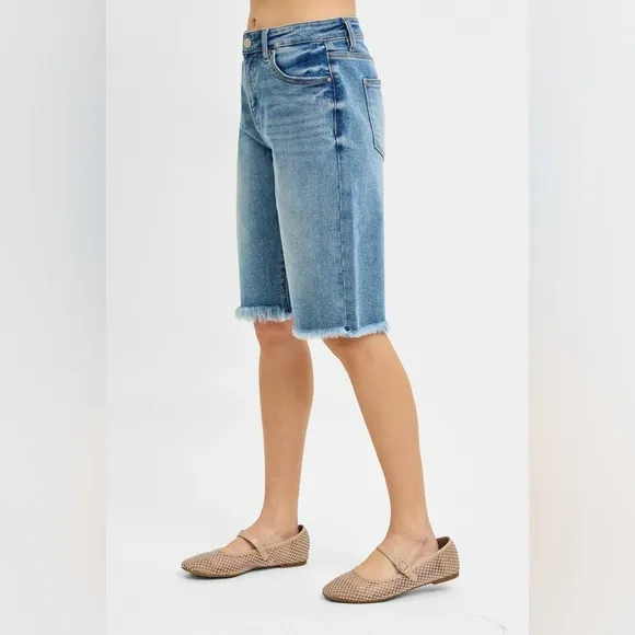 RISEN Tummy Control Mid Rise Fit Bermuda Shorts